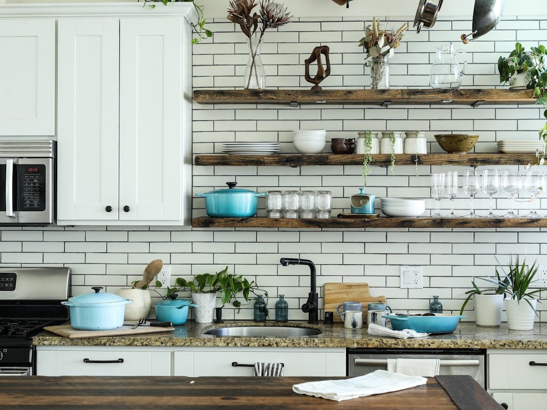 Custom Ottawa kitchen renovation with open shelving and quartz counters